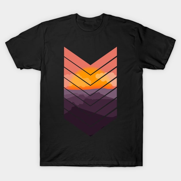 Mountain Sunset T-Shirt by DesignerDallas